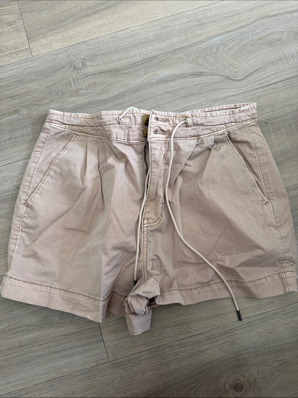 American Eagle Women’s Drawstring Cotton Shorts in Light Blush